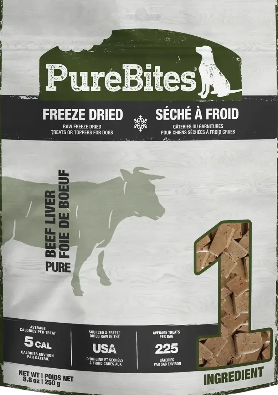 PureBites Beef Liver Freeze-Dried Dog Treats 8.8-oz
