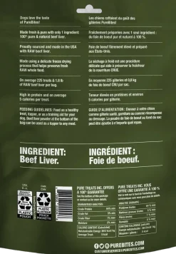 PureBites Beef Liver Freeze-Dried Dog Treats 8.8-oz