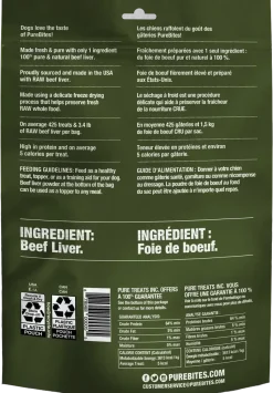 PureBites Beef Liver Freeze-Dried Dog Treats 16.6-oz