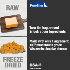 PureBites Cheddar Cheese Freeze-Dried Dog Treats 4.2-oz