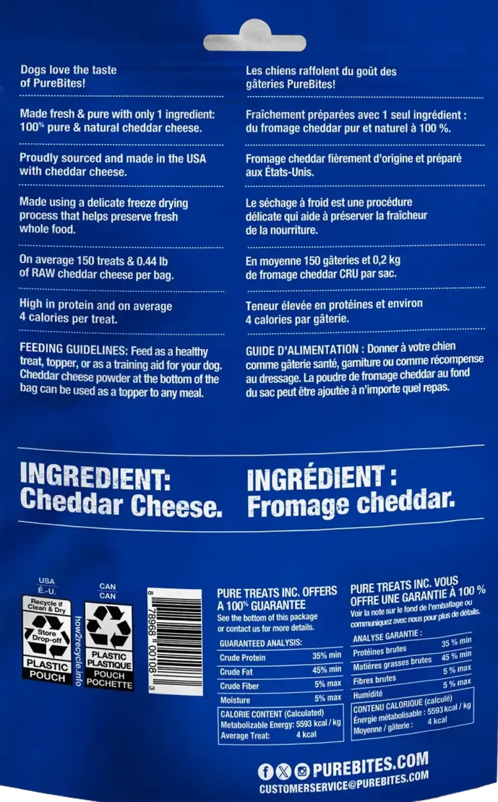 PureBites Cheddar Cheese Freeze-Dried Dog Treats 4.2-oz