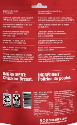 PureBites Chicken Breast Freeze-Dried Dog Treats 3-oz