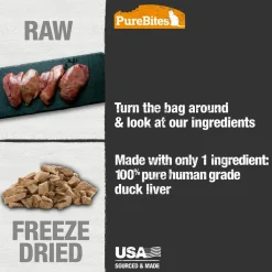 PureBites Duck Liver Freeze-Dried Cat Treats 1.05-oz