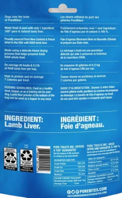 PureBites Lamb Liver Freeze-Dried Dog Treats 1.58-oz