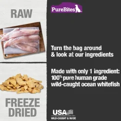 PureBites Ocean Whitefish Freeze-Dried Pure Dog Treats 7-oz