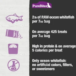 PureBites Ocean Whitefish Freeze-Dried Pure Dog Treats 7-oz