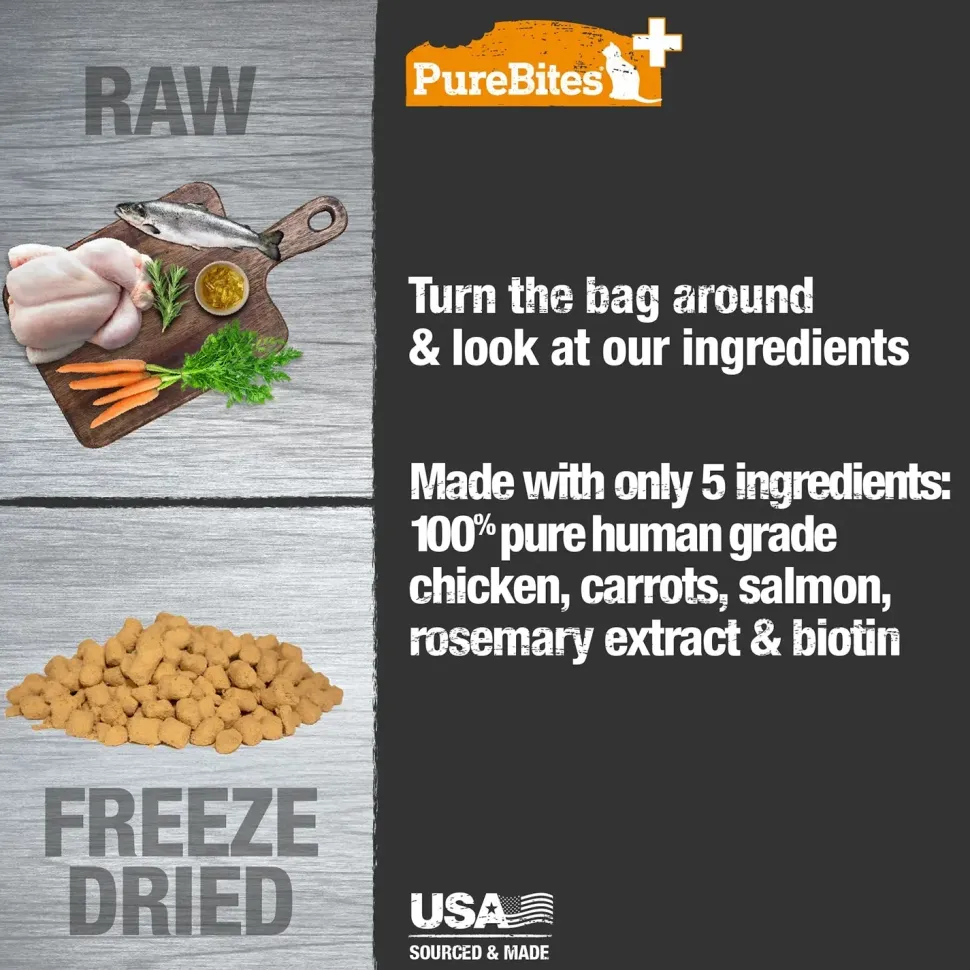 PureBites Plus Skin & Coat Freeze-Dried Cat Treats 1.09-oz