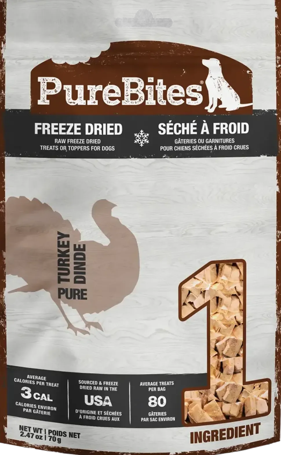 PureBites Turkey Breast Freeze-Dried Dog Treats 2.47-oz