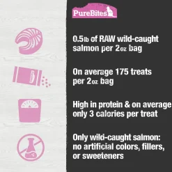 PureBites Wild-Caught Salmon Freeze-Dried Pure Cat Treats 2-oz