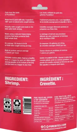 PureBites Wild-Caught Shrimp Freeze-Dried Pure Cat Treats 0.8-oz