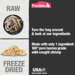 PureBites Wild-Caught Shrimp Freeze-Dried Pure Cat Treats 0.8-oz