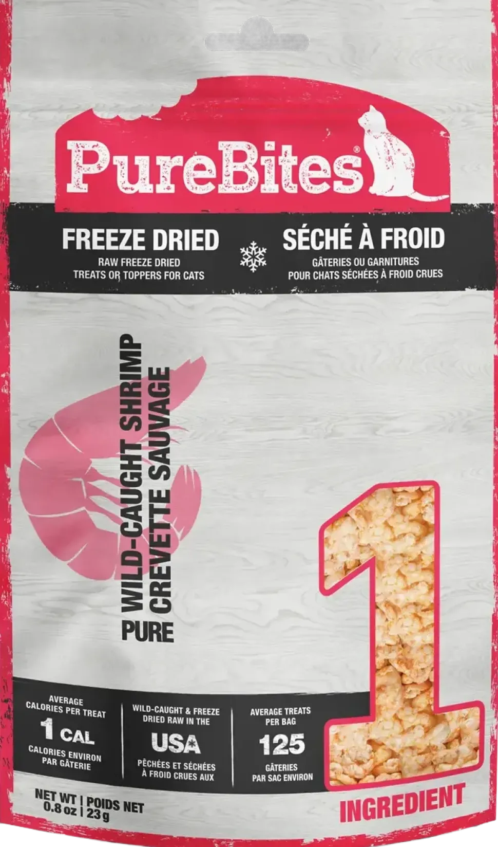PureBites Wild-Caught Shrimp Freeze-Dried Pure Cat Treats 0.8-oz