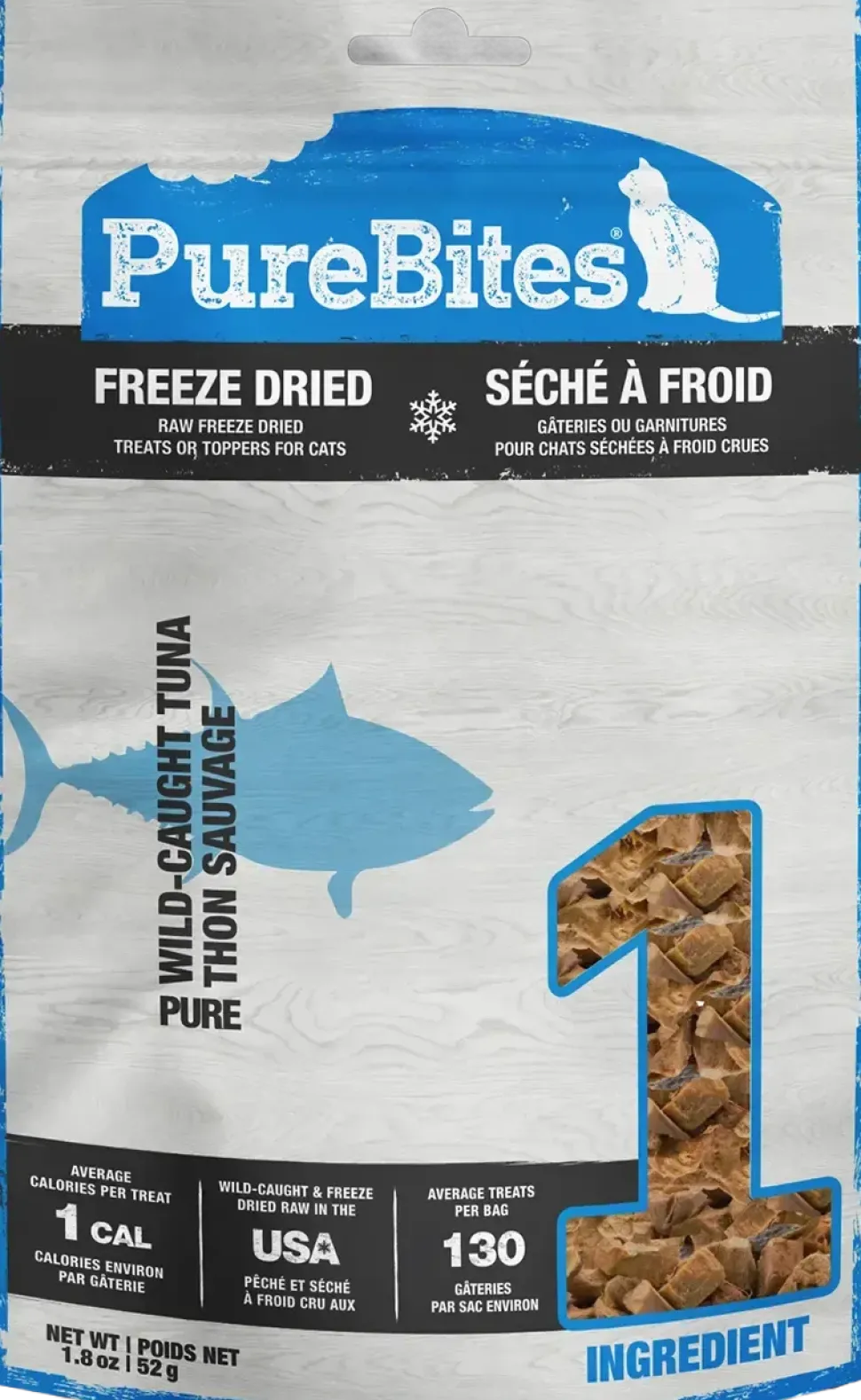 PureBites Wild-Caught Tuna Freeze-Dried Cat Treats 1.8-oz
