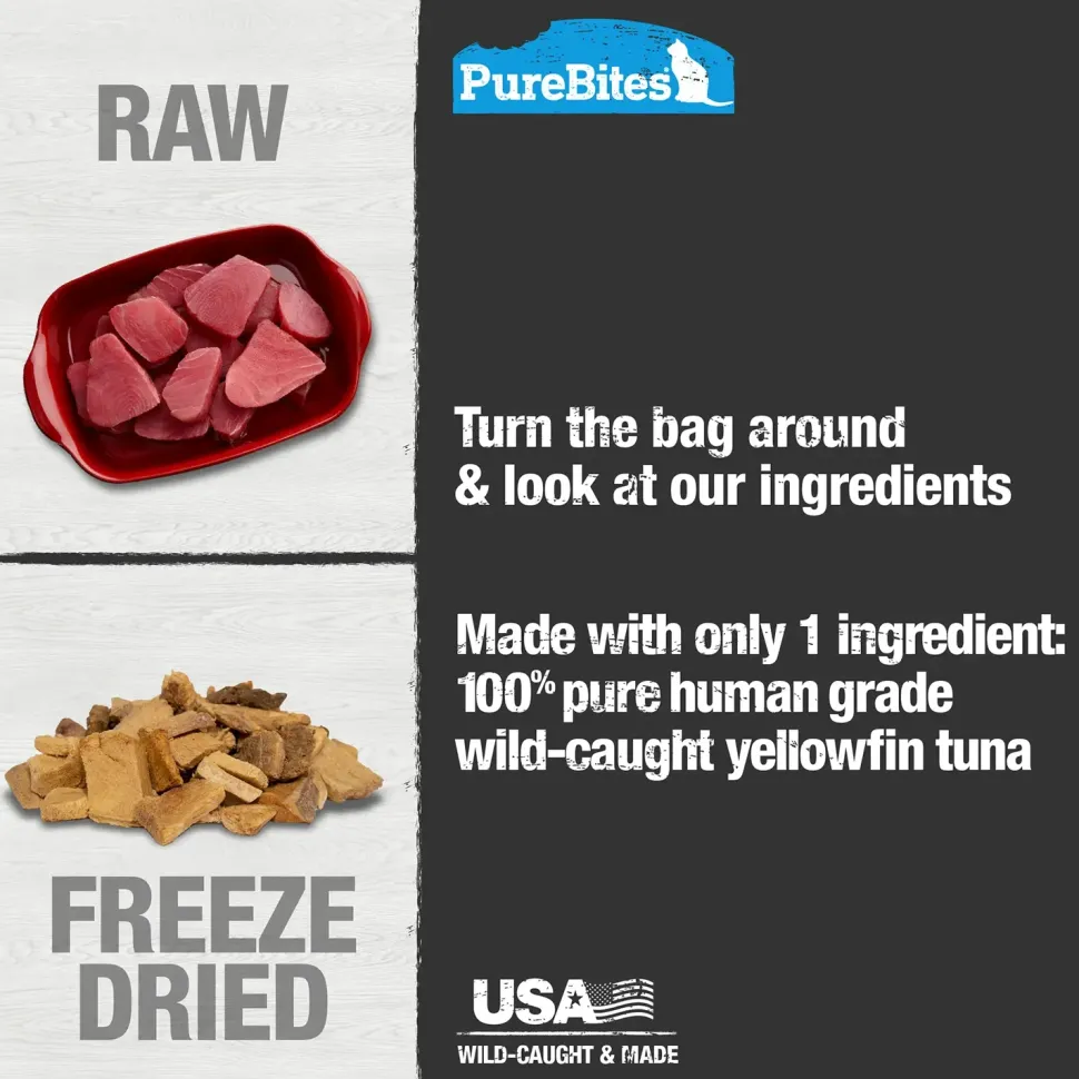PureBites Wild-Caught Tuna Freeze-Dried Cat Treats 1.8-oz