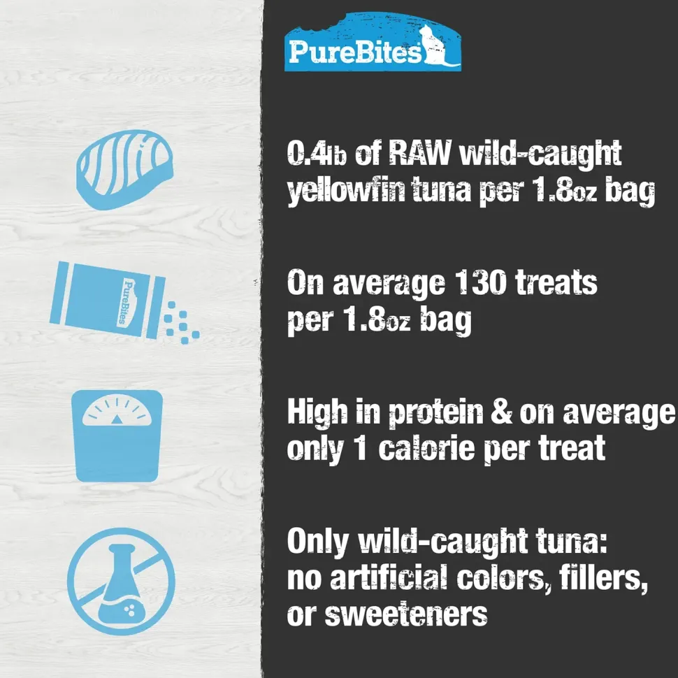 PureBites Wild-Caught Tuna Freeze-Dried Cat Treats 1.8-oz