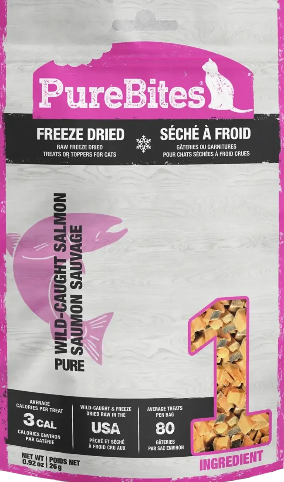 PureBites Wild Pacific Salmon Freeze-Dried Cat Treats 0.92-oz