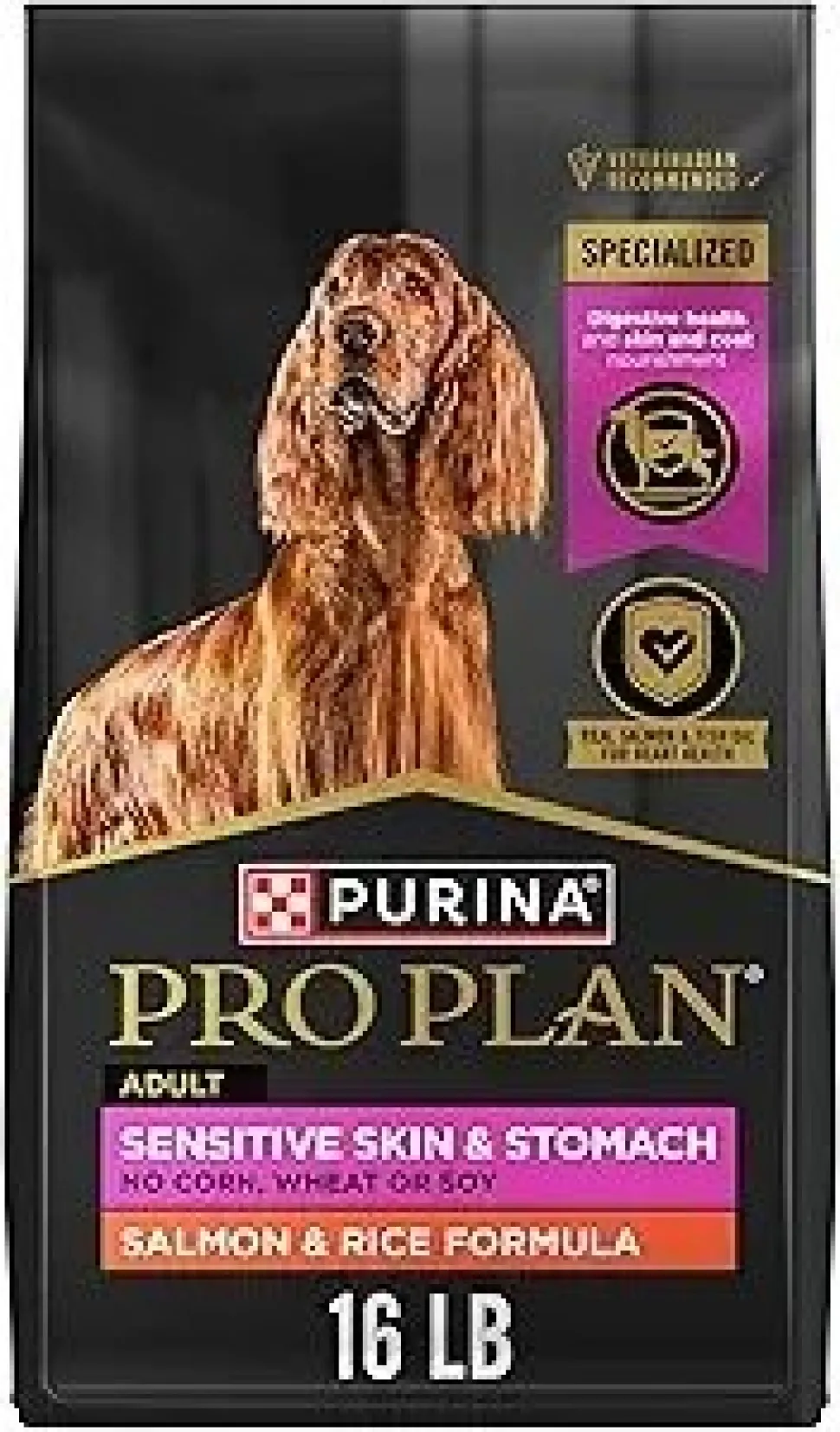 Purina Pro Plan Adult Sensitive Skin & Stomach Dry Dog Food Salmon & Rice Formula 16-lb