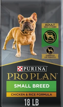 Purina Pro Plan Adult Small Breed Dry Dog Food Chicken & Rice Formula 18-lb