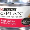 Purina Pro Plan Complete Essentials Beef, Carrots & Rice Entrée in Gravy Adult Wet Cat Food 3-oz