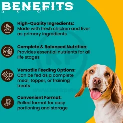 Redbarn Dog Food Roll Chicken Recipe 4-lb