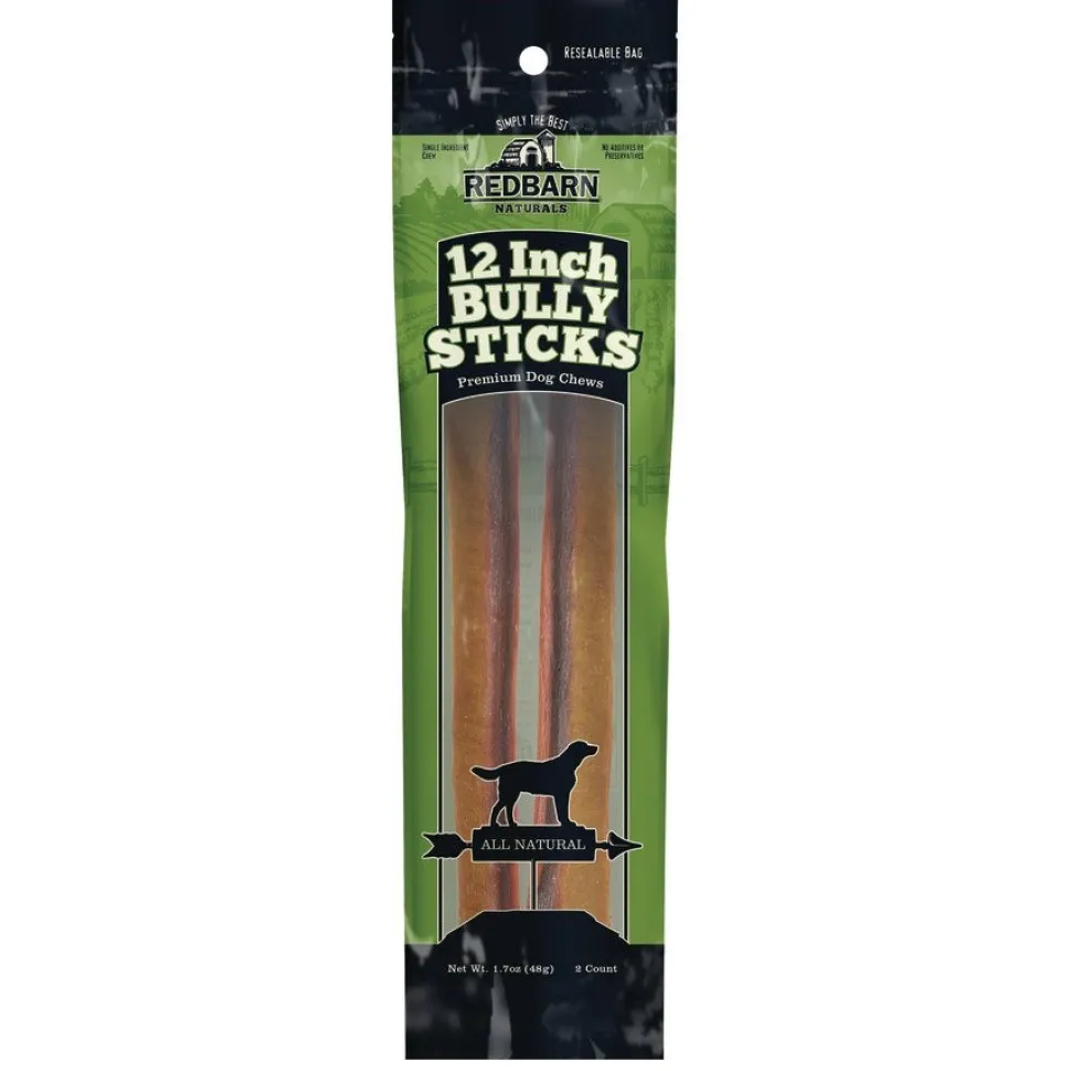 Redbarn 12-in Bully Sticks Dog Chew Treats 2 Count 1.7-oz