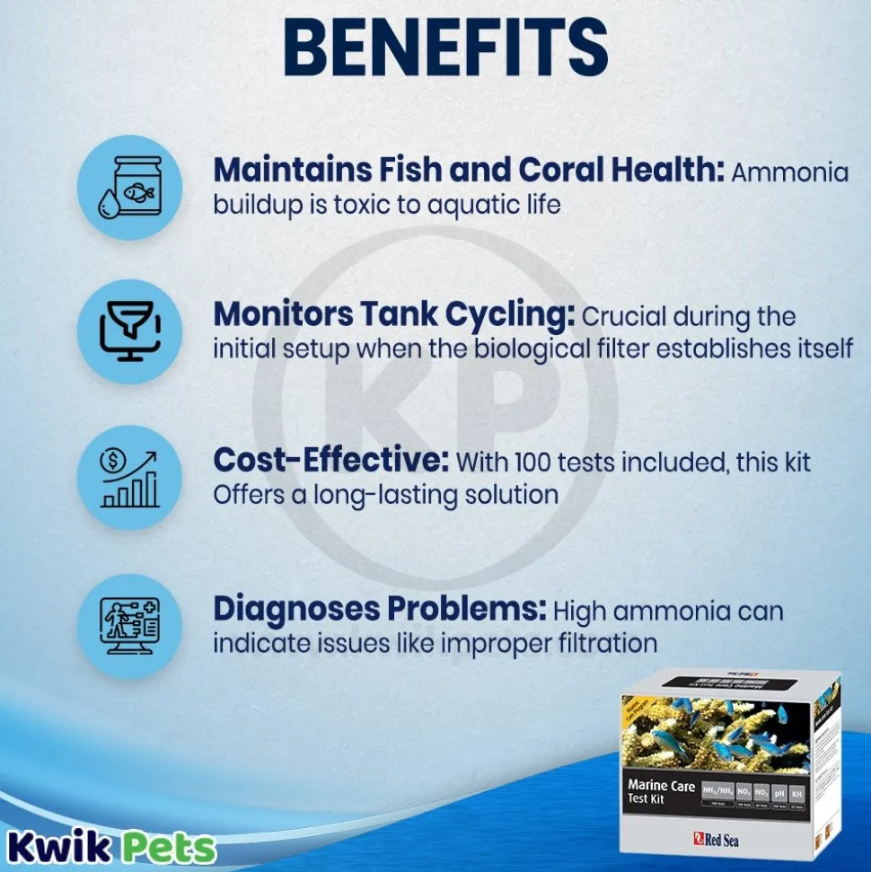 Red Sea Marine Care Test Kit 100 Tests for Aquarium