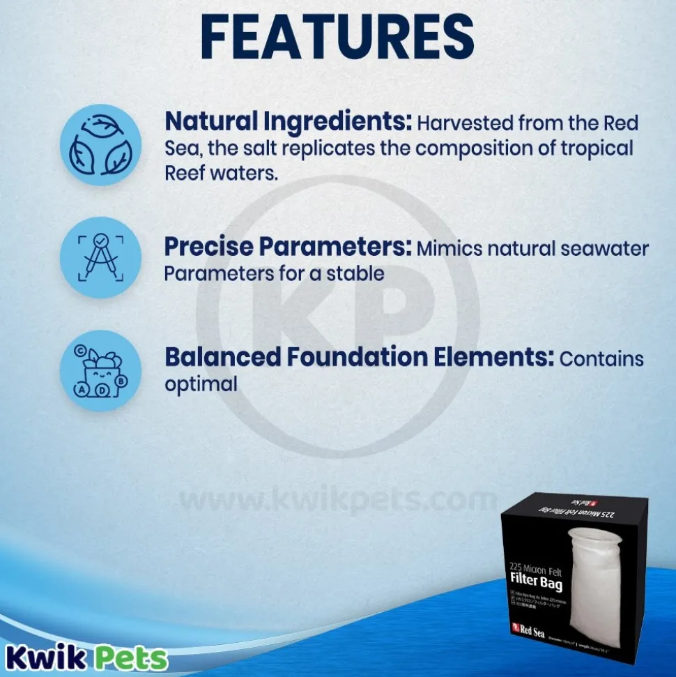 Red Sea Reefer Fine Felt Filter Socks for Aquarium White 4 in X 10.5 in