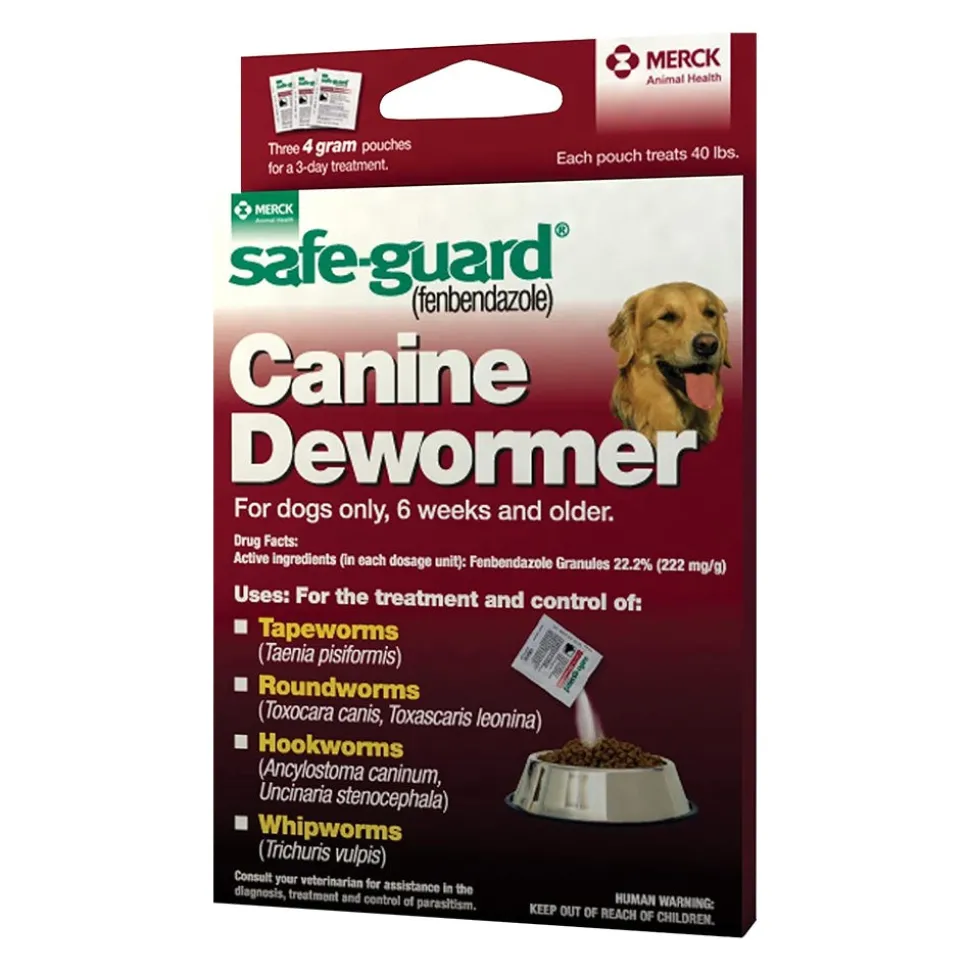 Safe-Guard Canine Dog Dewormer 4 Gram Pouches 3 Count