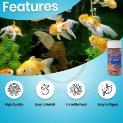 San Francisco Bay Brand Bacteria Free Tubifex Worms Freeze-Dried Fish Food 0.5-oz