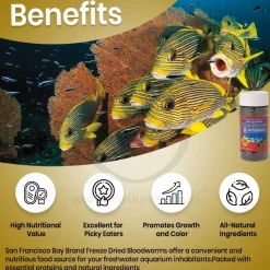 San Francisco Bay Brand Bloodworms Freeze-Dried Fish Food 0.25-oz