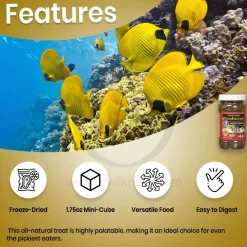 San Francisco Bay Brand Bloodworms Freeze-Dried Fish Food 0.5-oz