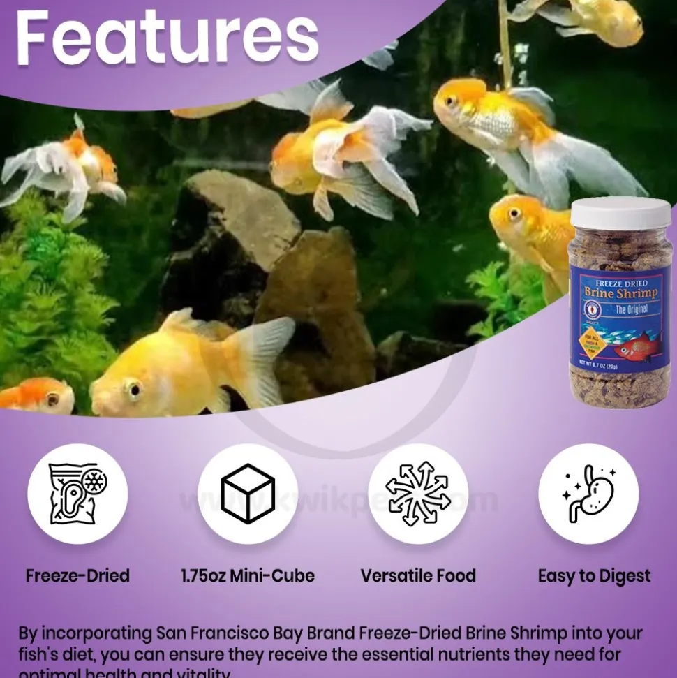San Francisco Bay Brand Brine Shrimp Freeze-Dried Fish Food 0.7-oz