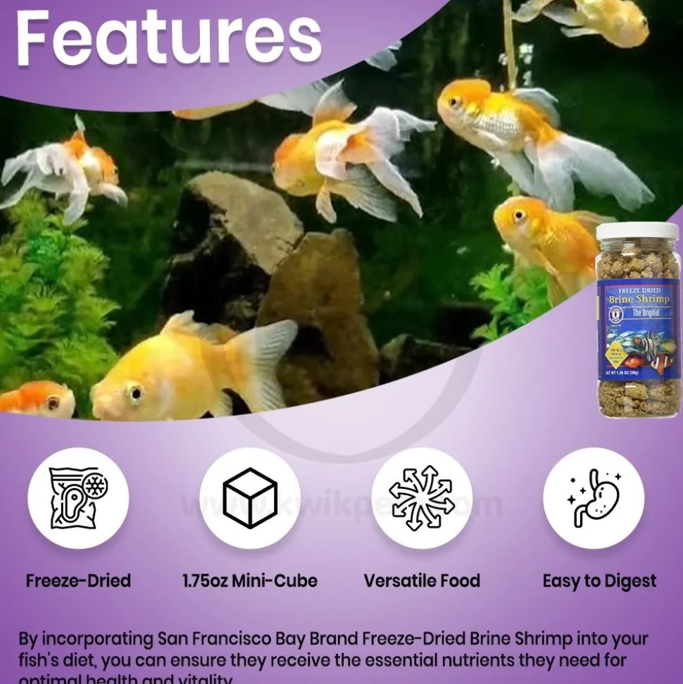 San Francisco Bay Brand Brine Shrimp Freeze-Dried Fish Food 1.36-oz