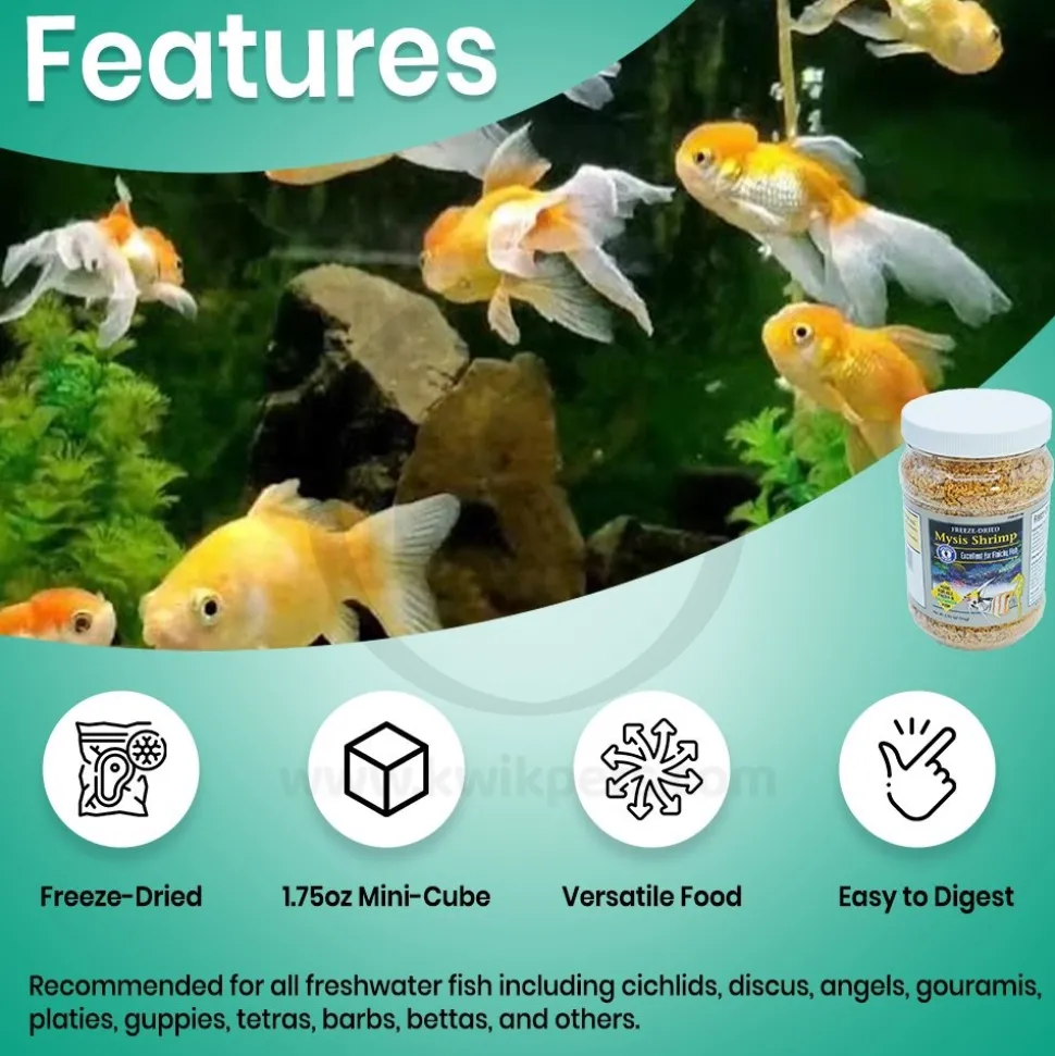 San Francisco Bay Brand Mysis Shrimp Freeze-Dried Fish Food 3.35-oz
