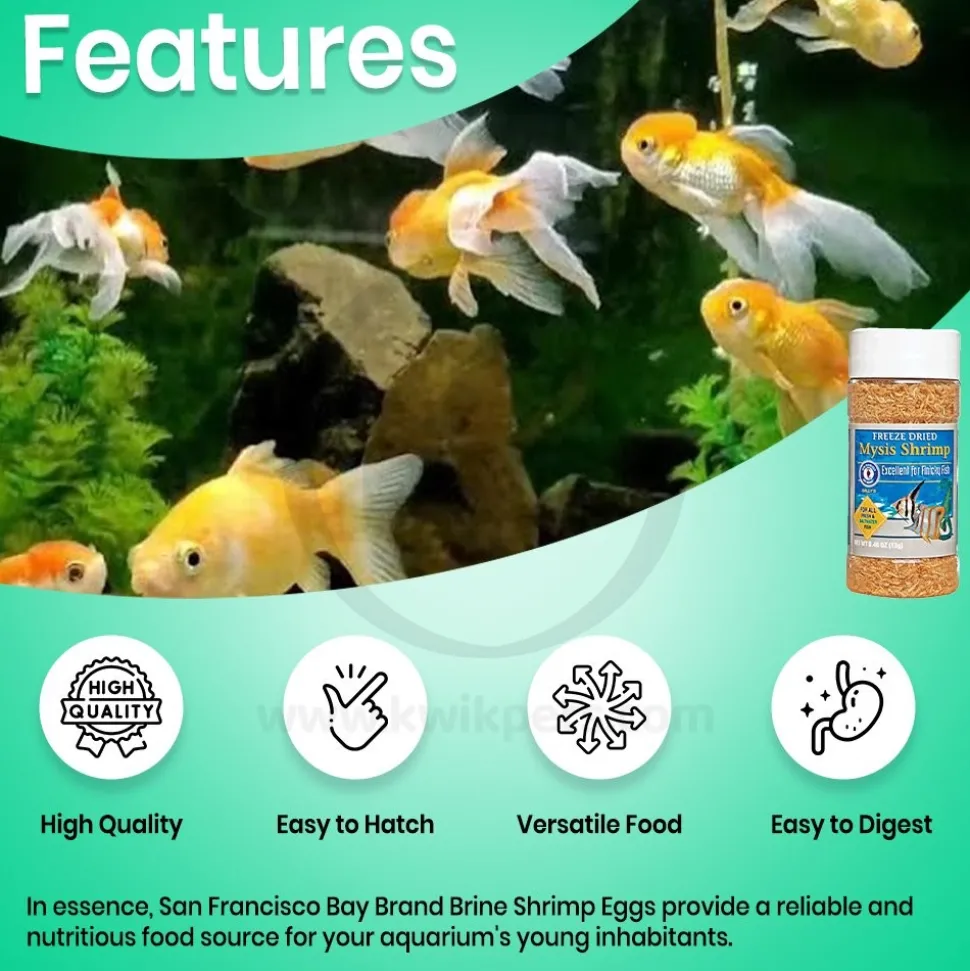 San Francisco Bay Brand Mysis Shrimp Freeze-Dried Fish Food 0.46-oz