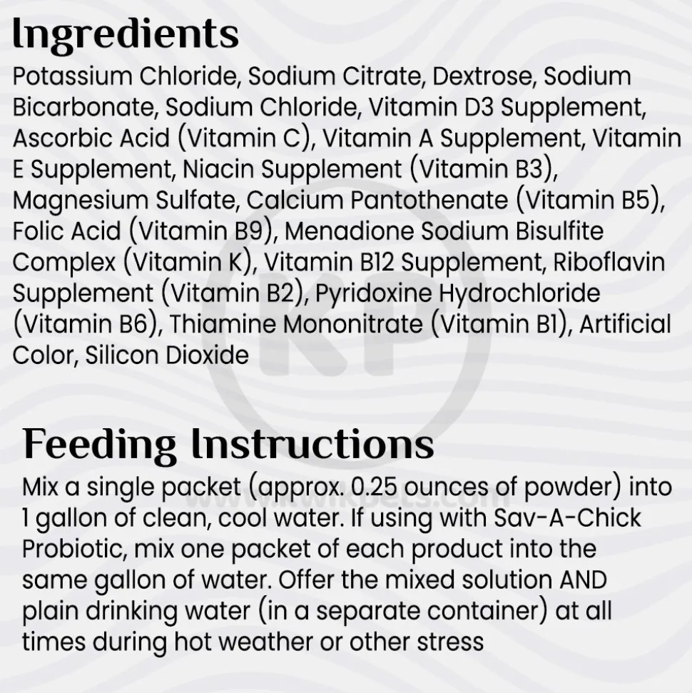 Sav-A-Chick Electrolyte & Vitamin Poultry Supplement 3 Count 0.25-oz