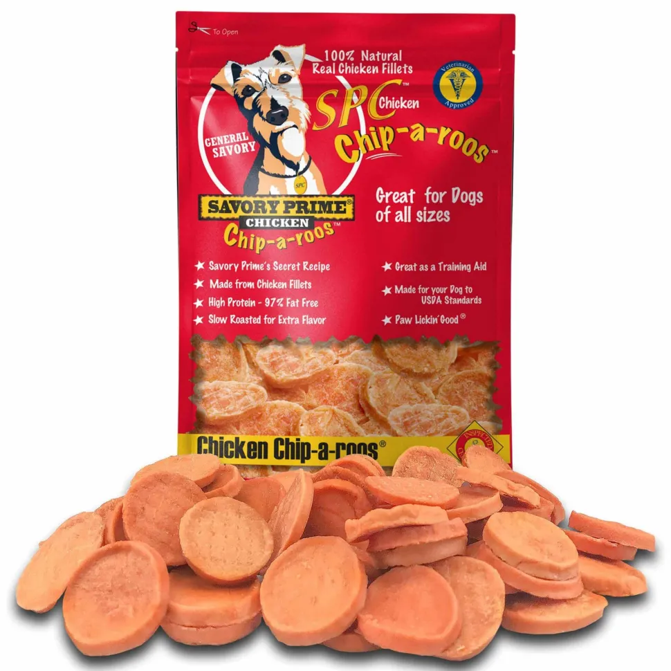 Savory Prime Chip-a-Roos Chicken Dog Treat 8-oz