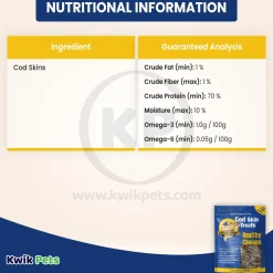 Savory Prime Cod Skin Crunchy Bites Dog Treats 4-oz