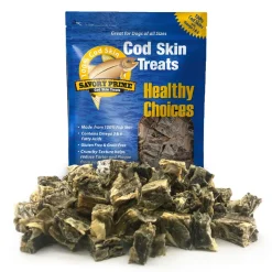 Savory Prime Cod Skin Crunchy Bites Dog Treats 4-oz