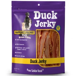 Savory Prime Natural Duck Jerky Dog Treats 4-oz