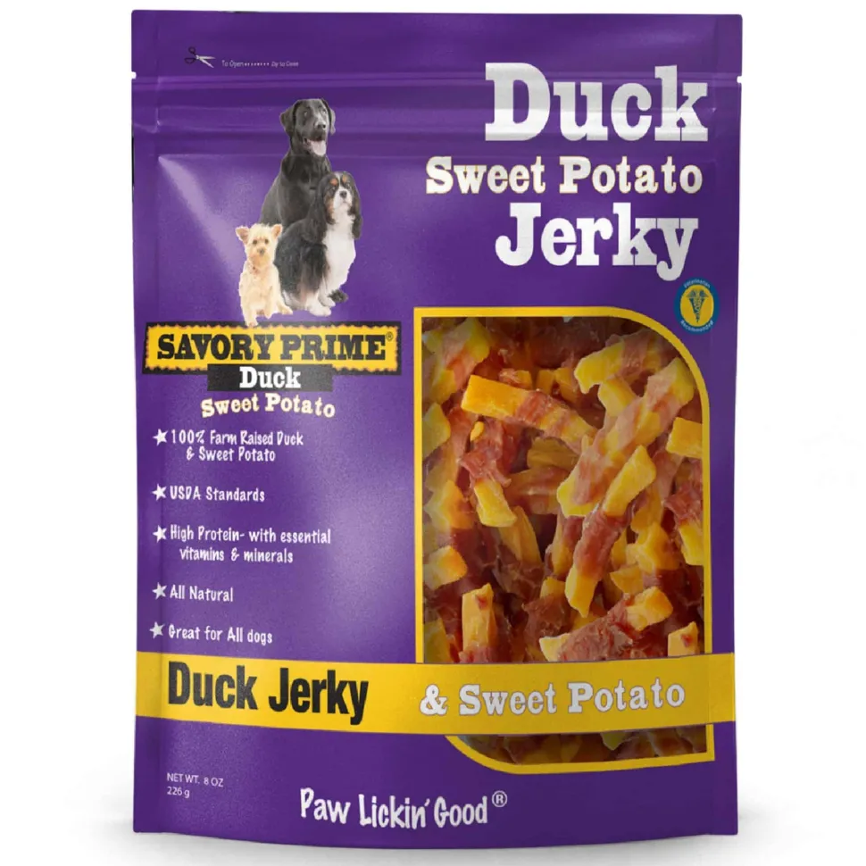 Savory Prime Natural Sweet Potato & Duck Jerky Dog Treats 8-oz