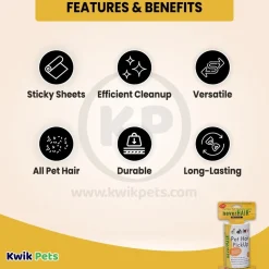 Savory Prime NeverHair Pet Hair Pick Up Roller Refill 4 in x 33 Feet