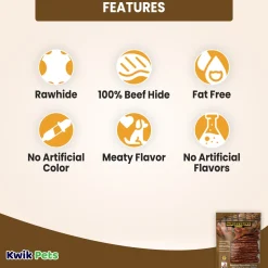 Savory Prime Pressed Rawhide Twist Sticks Beef 5-in 100 Count