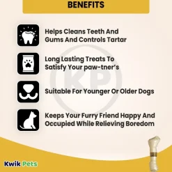 Savory Prime Supreme Knotted Rawhide Bone Dog Treat Natural 8-9 in