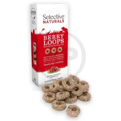 Science Selective Berry Loops with Timothy Hay & Cranberry Guinea Pig Treats 2.8-oz