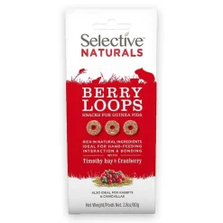 Science Selective Berry Loops with Timothy Hay & Cranberry Guinea Pig Treats 2.8-oz