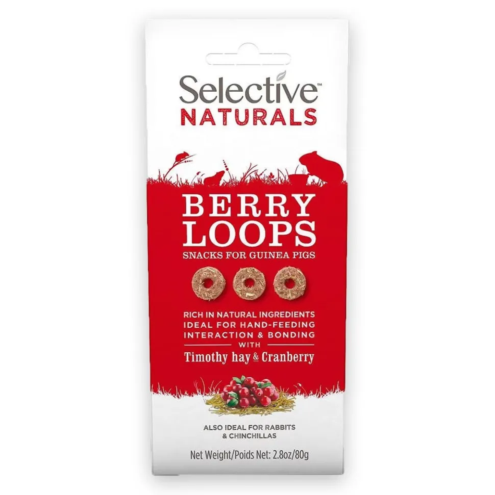 Science Selective Berry Loops with Timothy Hay & Cranberry Guinea Pig Treats 2.8-oz