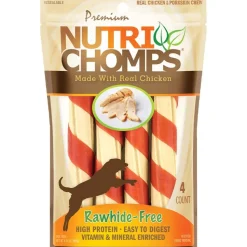 Scott Pet Premium Nutri Chomps Real Chicken Twist Dog Treats 4 Count 6.35-oz