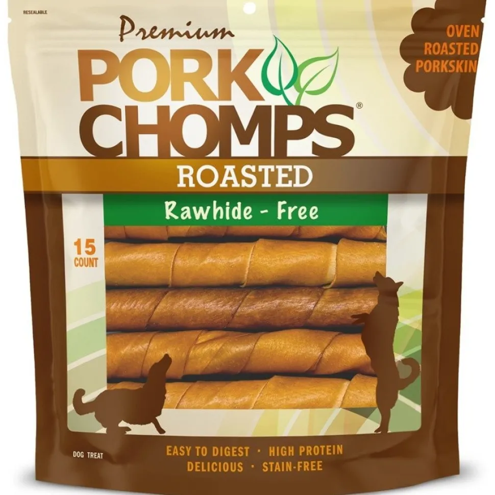 Scott Pet Premium Pork Chomps Roasted Twist Dog Treats 15 Count