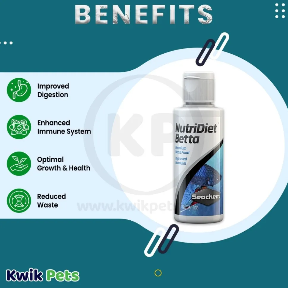 Seachem NutriDiet Betta with Probiotics Fish Food 1-oz